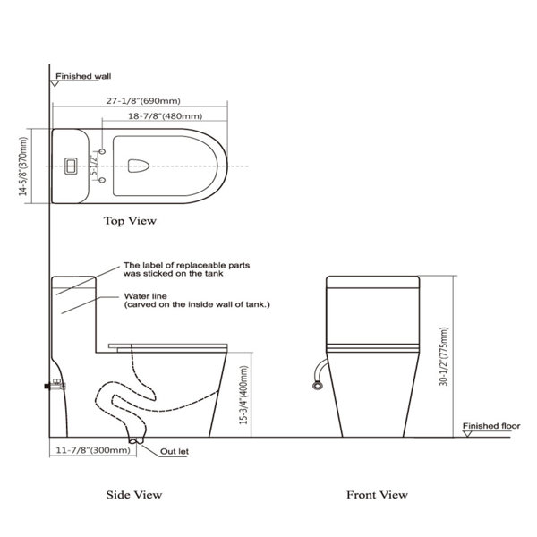 Toilet Dimensions For Different Toilet Sizes (Toilet, 52 OFF